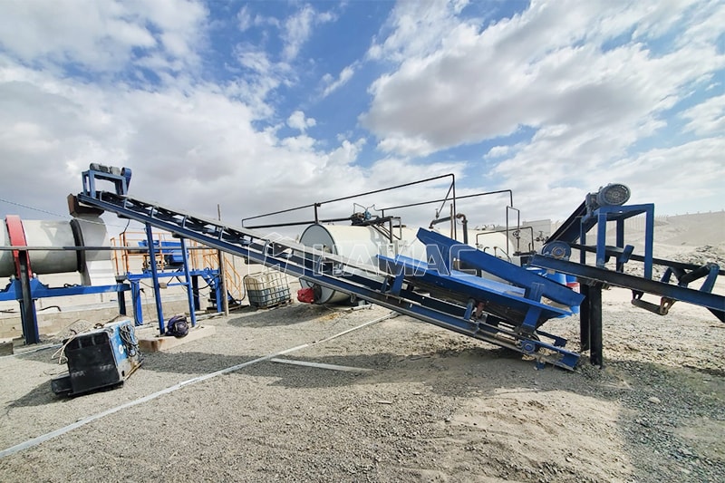 Continuous type asphalt mixing plant works in Ica,Peru