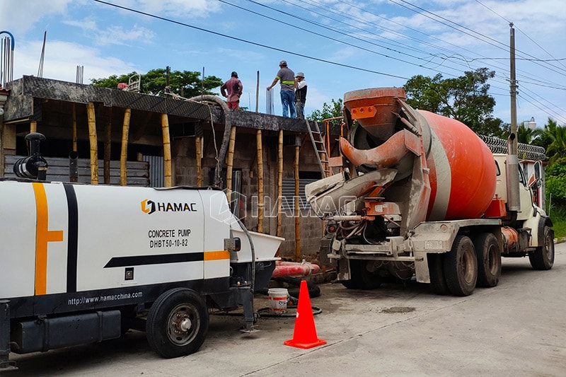 DHBT40 Trailer concrete pump diesel type goes in Tejutla Chalatenango, El Salvador