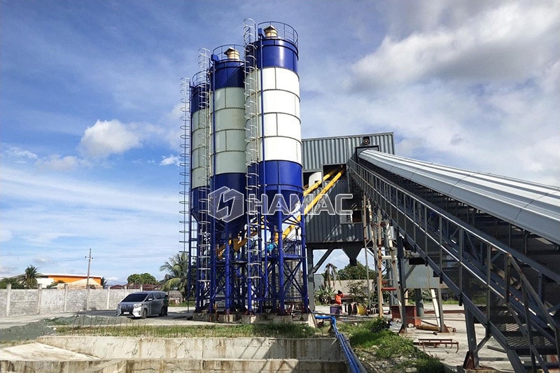 HZS120 wet concrete batch plant in Cebu