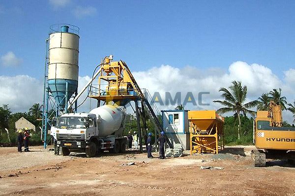 HZS50 Concrete Batching Plant in Philippines