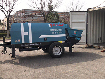 <b>Hamac HBT40 electric concrete pump delivering to Africa this April 2019</b>