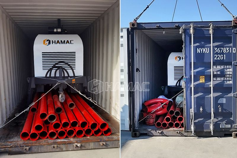 DHBT50 diesel trailer concrete pump was shipped to Tejutla Chalatenango