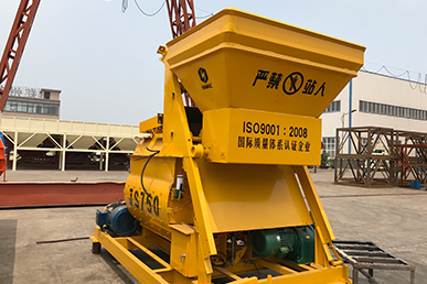 Twin shaft concrete mixer for sale in Peru