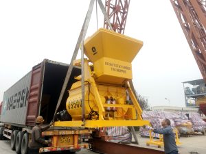 Twin shaft concrete mixer for sale in Peru