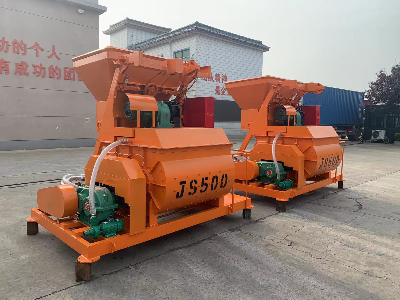 Twin shaft concrete mixer for sale in Peru