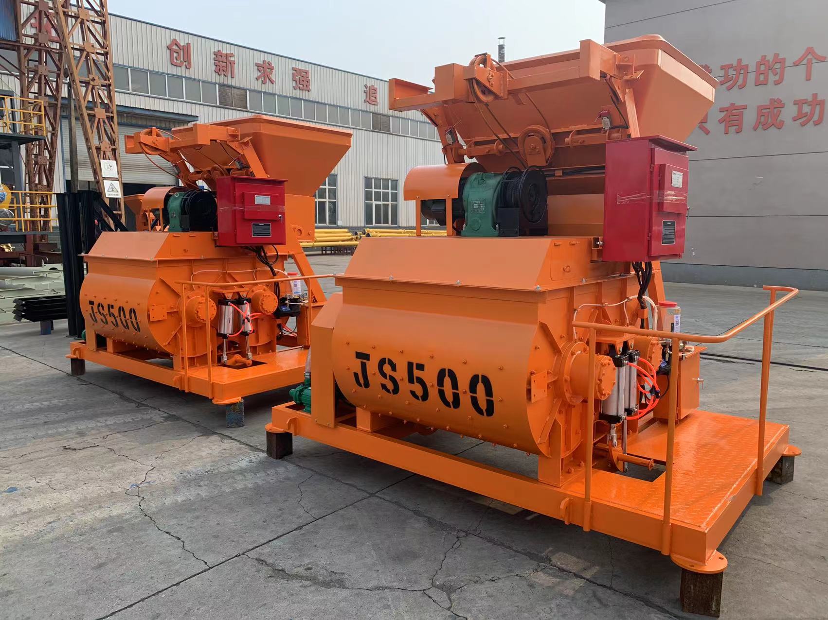 Twin shaft concrete mixer for sale in Peru