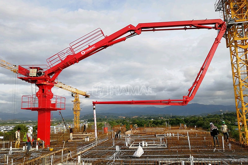 HGY33 self-climbing concrete placing boom in Chile 