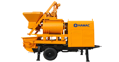 TWIN SHAFT CONCRETE MIXER WITH PUMP