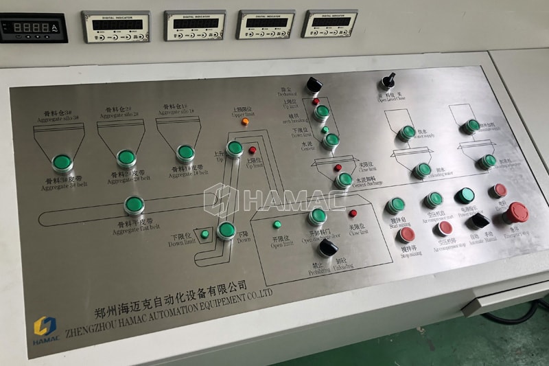 Control panel of HAMAC concrete batching plant 