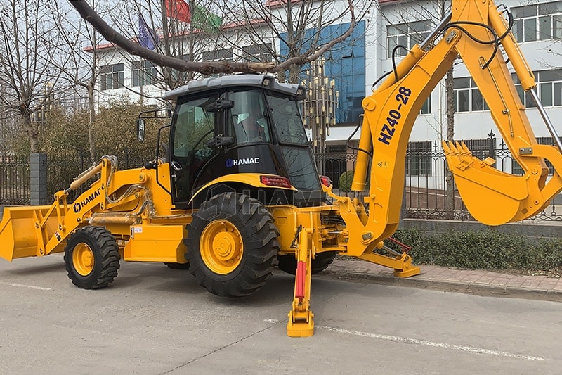 Backhoe loader is with two functions