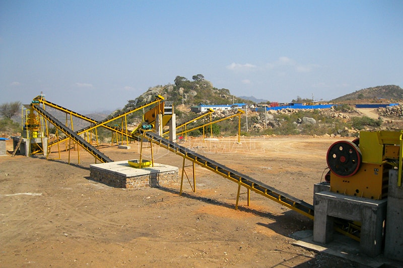 Typical flow chart of cone crusher plant