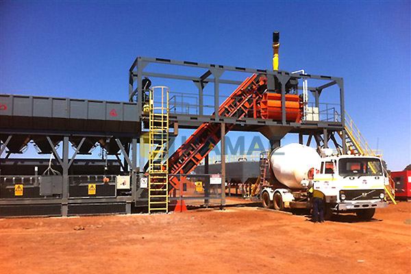 YHZS75 Mobile Batching Plant in Guinea