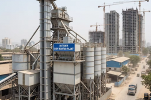 100 T/H Tower-Type Dry Mix Plant for Vision 2030 Mega-Projects in Saudi Arabia