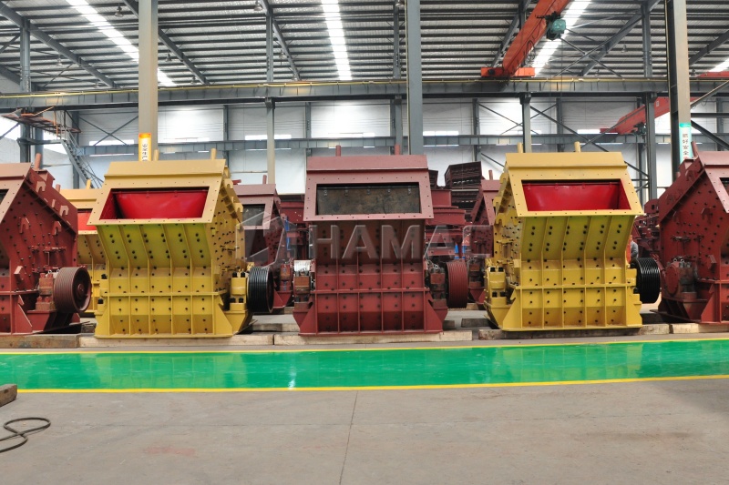 Impact crushers ready for shipment in HAMAC workshop