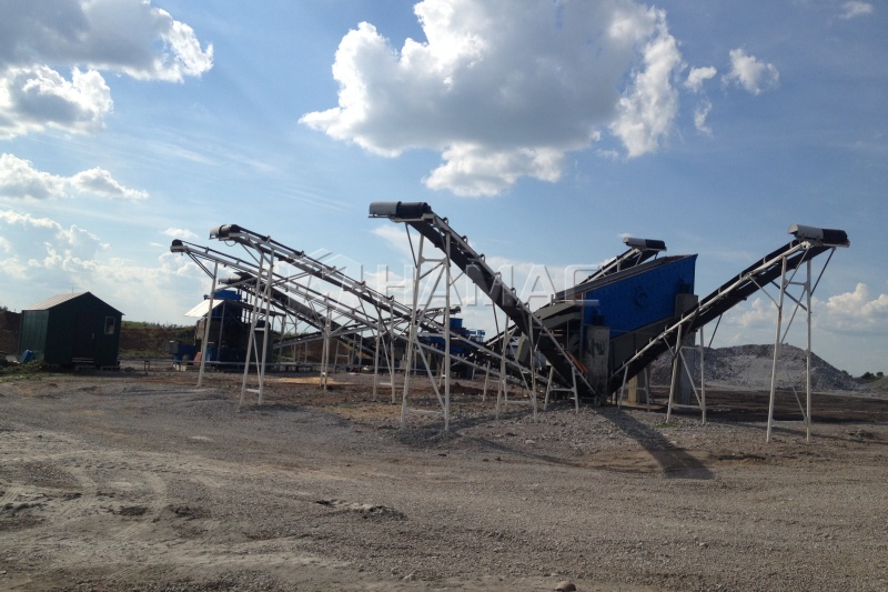 General view of the granite crushing plant in Russia