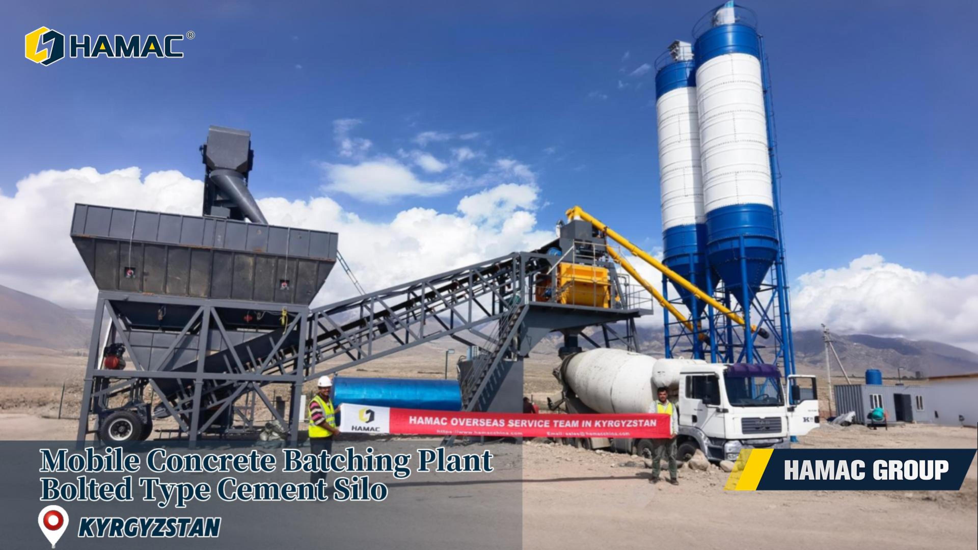 Mobile Concrete Batching Plant Working in Kyrgyzstan