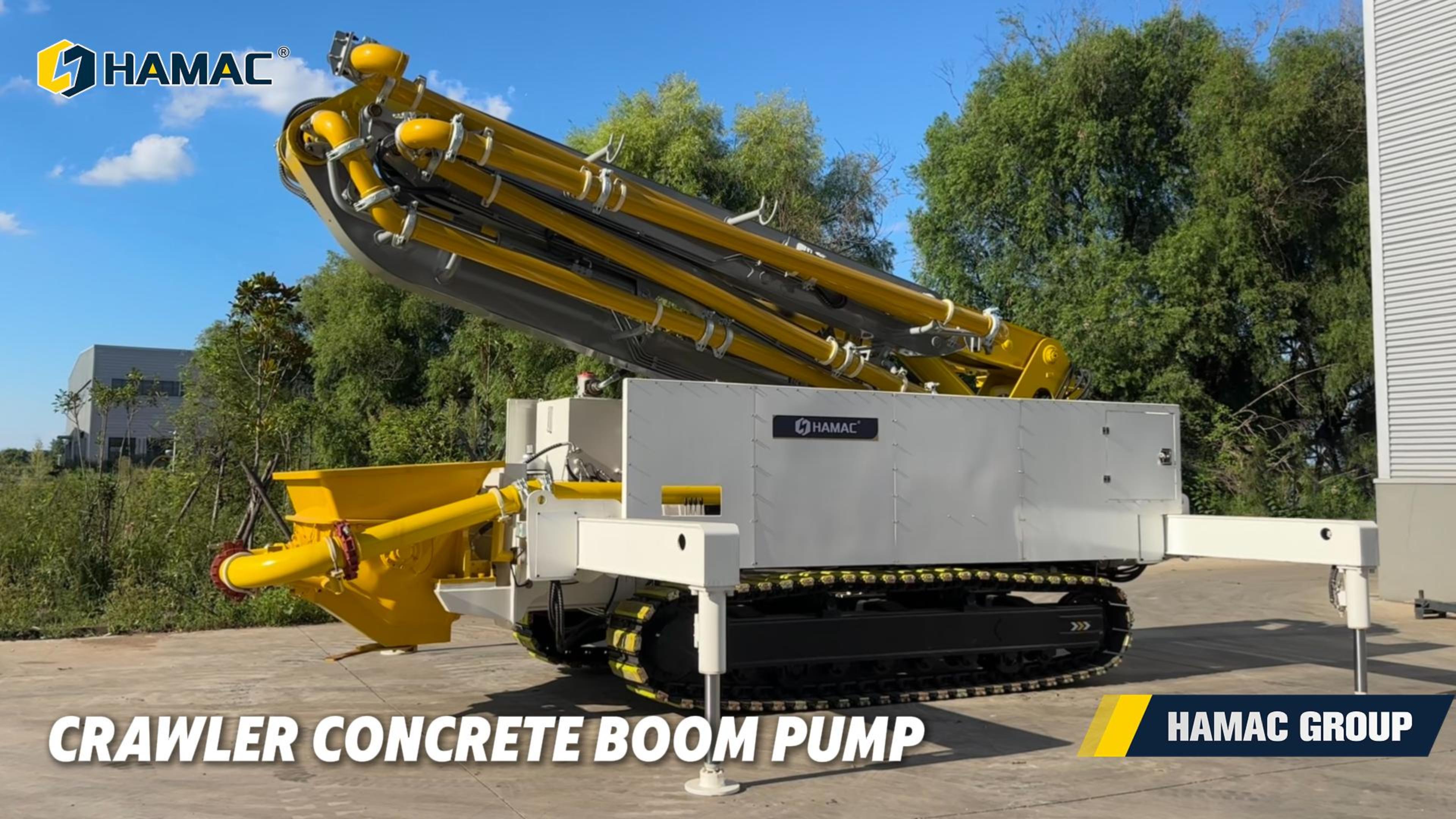 HAMAC Crawler Concrete Boom Pump in Action